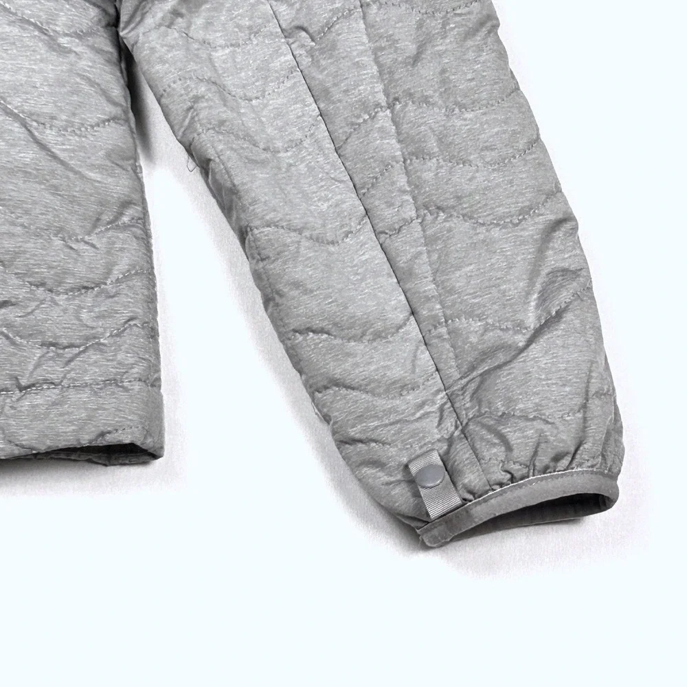 The North Face Thermoball Jacket Womens Large Gray Quilted Puffer Gorpcore